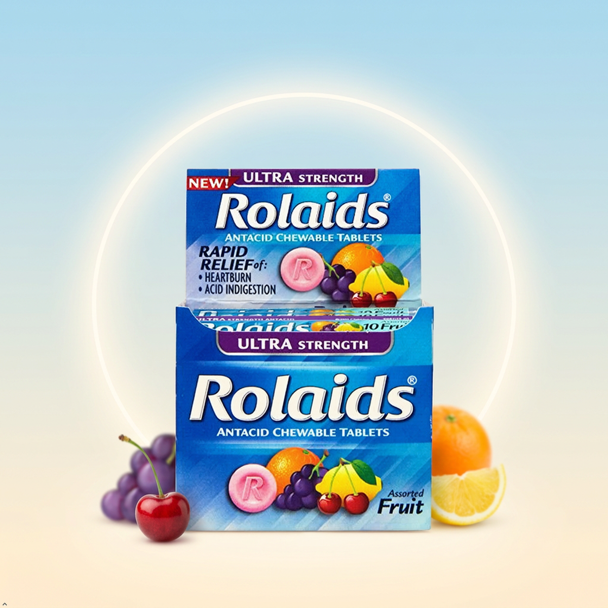 Rolaids Ultra Strength Tablets, Fruit, 10 Count (Pack of 12) Rolaids