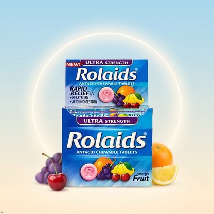 Rolaids Ultra Strength Tablets, Fruit, 10 Count (Pack of 12) Rolaids