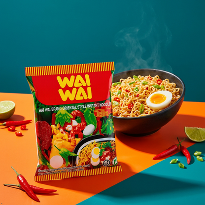 Wai Wai Oriental Style Instant Noodles, 1.93 oz / 60 g (Pack of 30) WAI WAI