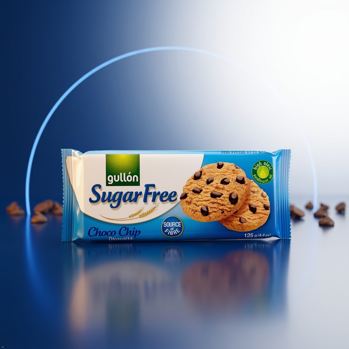 Gullon Sugar Free Chocolate Chip Biscuits, 125 g (Pack of 4) GullÃƒÂ³n
