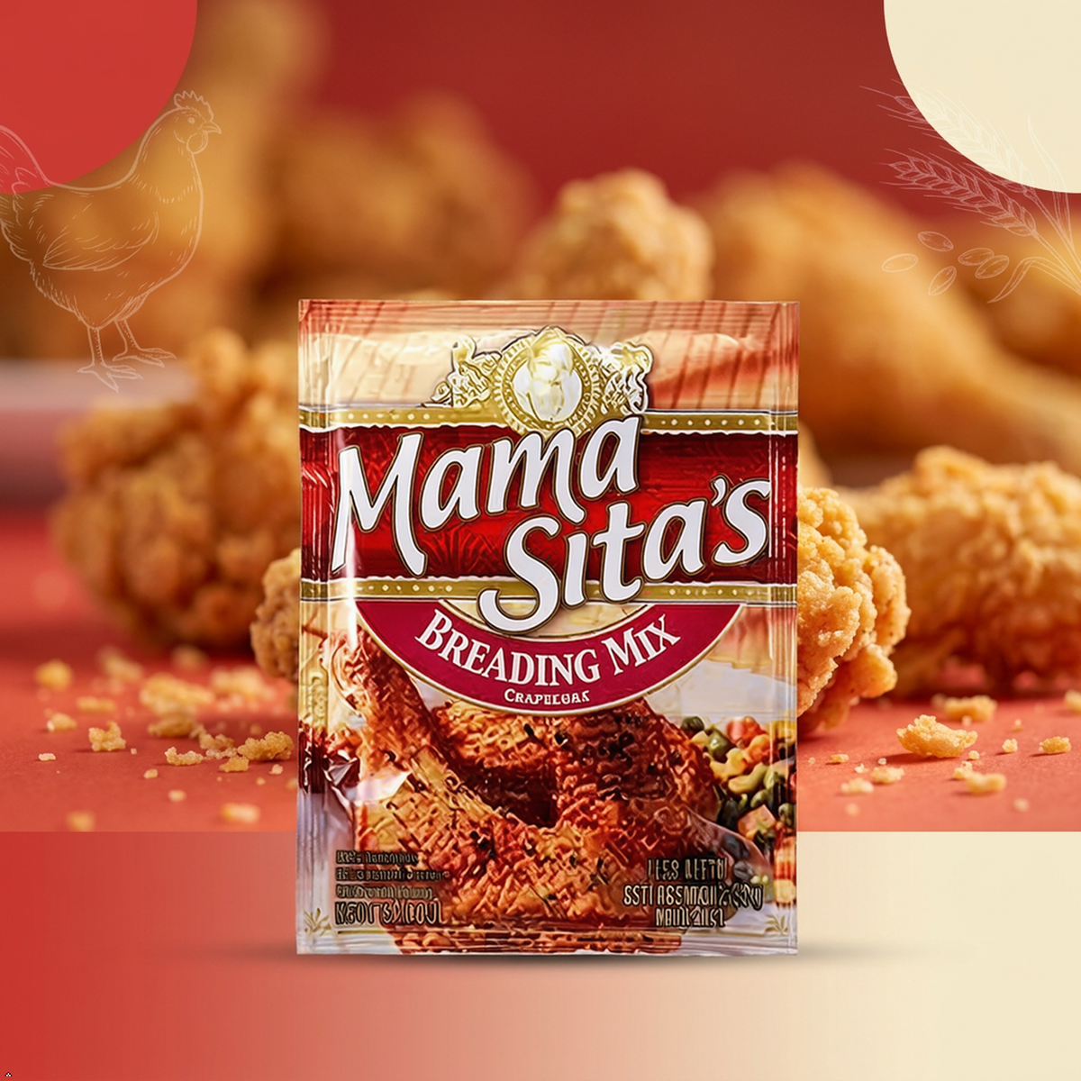 Mama Sita's Breading Mix 1.76 oz (50g) (Pack of 6) Mama Sita's