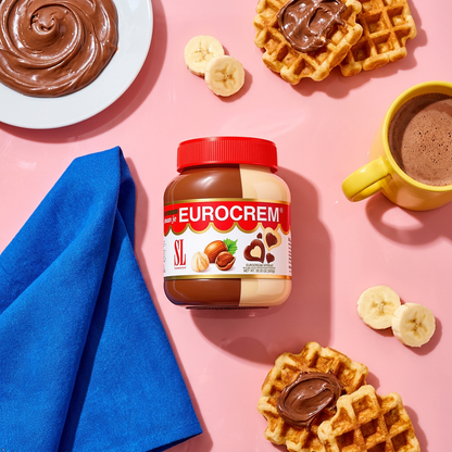 Eurocrem Hazelnut Milk and Cocoa Spread 800g Eurocrem