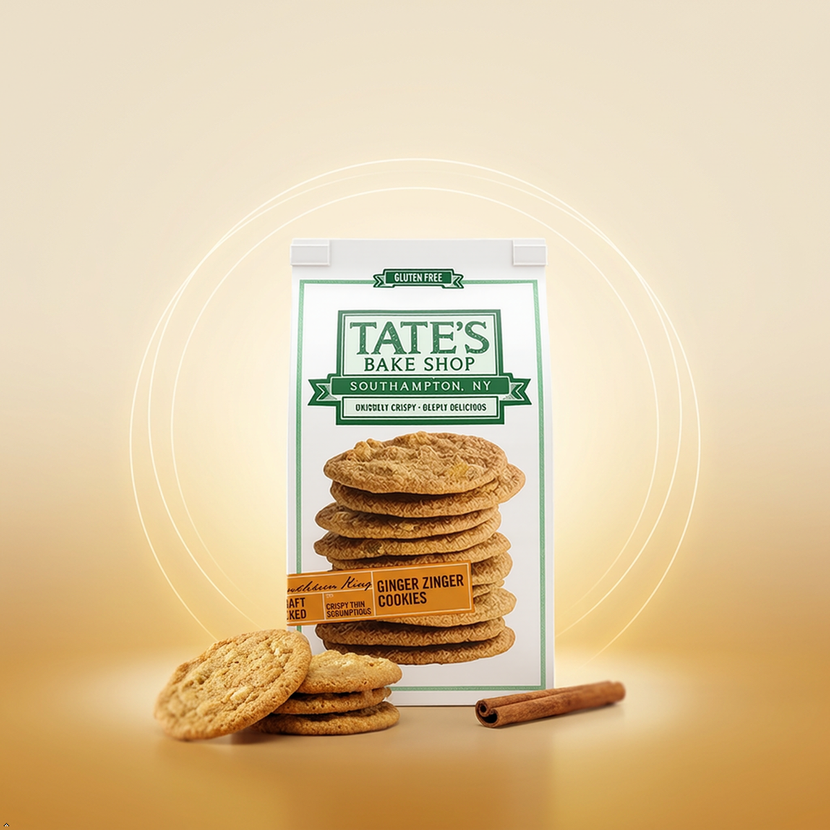 Tate's Bake Shop Gluten Free Ginger Zinger Cookies, 7 oz (Pack of 2) Tate's Bake Shop