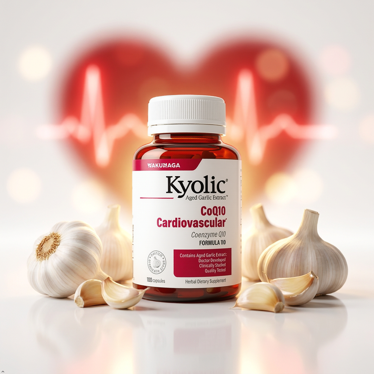 Kyolic Aged Garlic Extract Coq10 Cardiovascular\* Formula 110 100 Capsules Kyolic