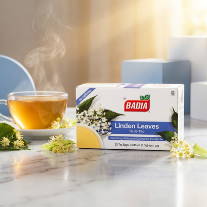 Badia Linden Leaves Tea, 25 Tea Bags (Pack of 2) Badia