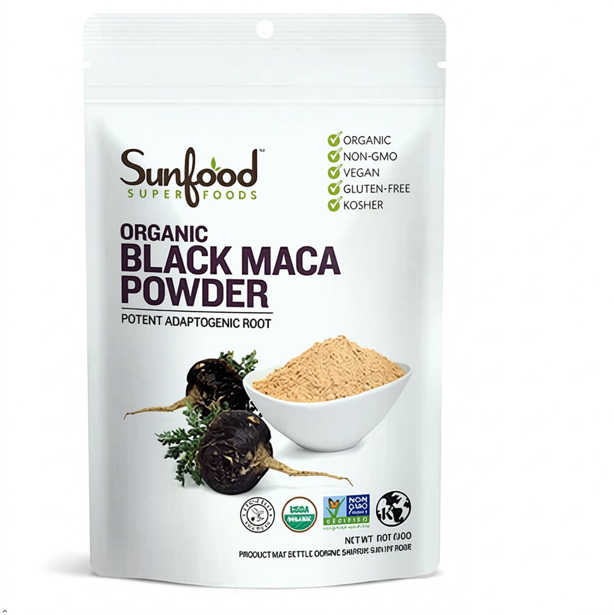 Sunfoods Superfoods Organic Black Maca Powder - Black Maca Root Powder, Black Sunfood
