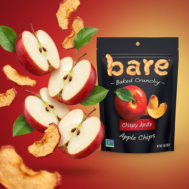 Bare Gluten Free Organic Apple Chips, Fuji and Red, 3.3 oz Bare