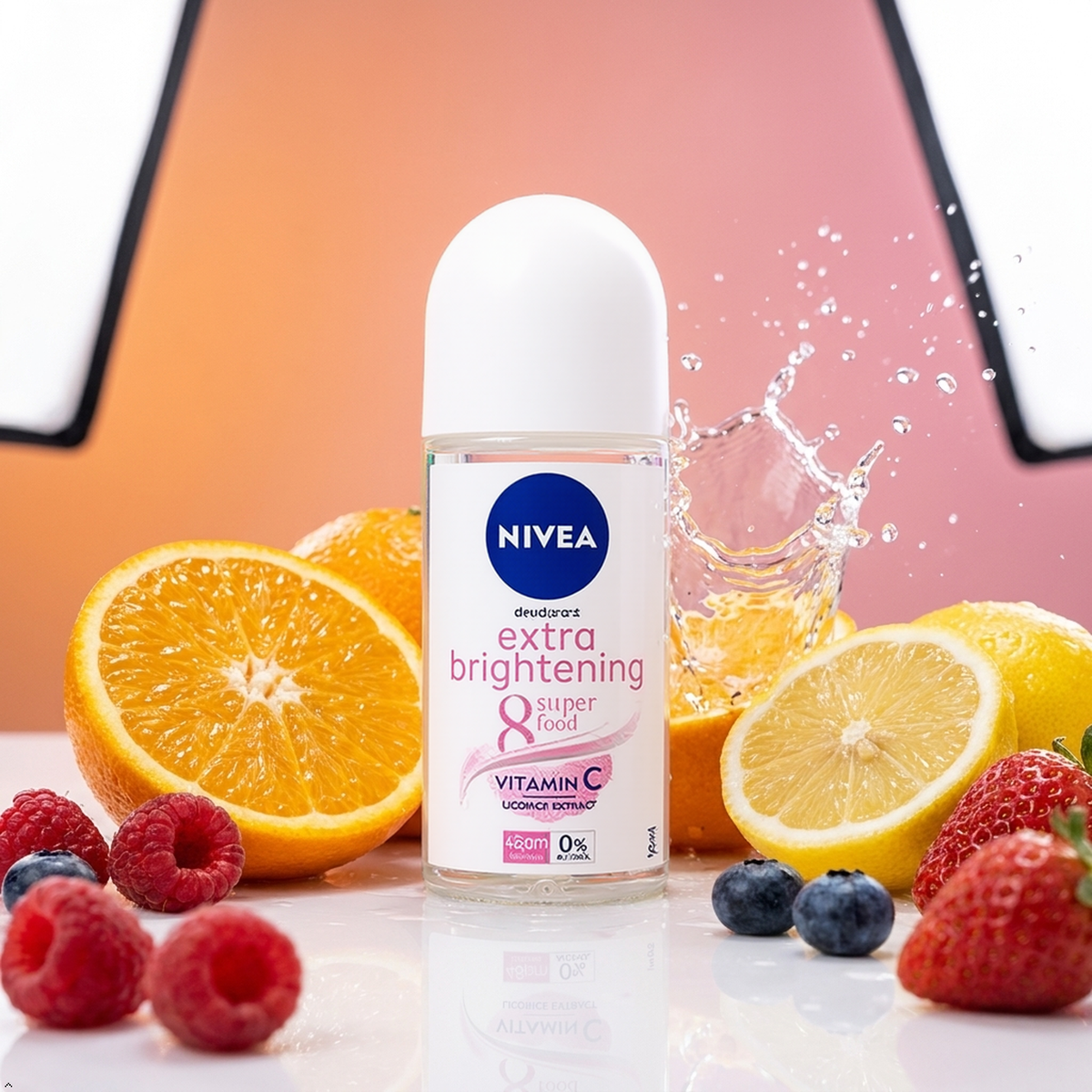 NIVEA Extra Brightening Flavor, Roll-On Deodorant, Alcohol-Free (Pack of 3) NIVEA