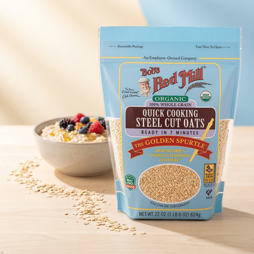 Bob's Red Mill Organic Quick Cooking Steel Cut Oats, 22 oz (Pack of 4) Bob's Red Mill