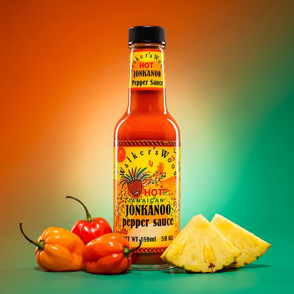 Walkerswood Jonkanoo Seriously Hot Jamaican Pepper Sauce - 5 oz (Pack of 2) Walkerswood