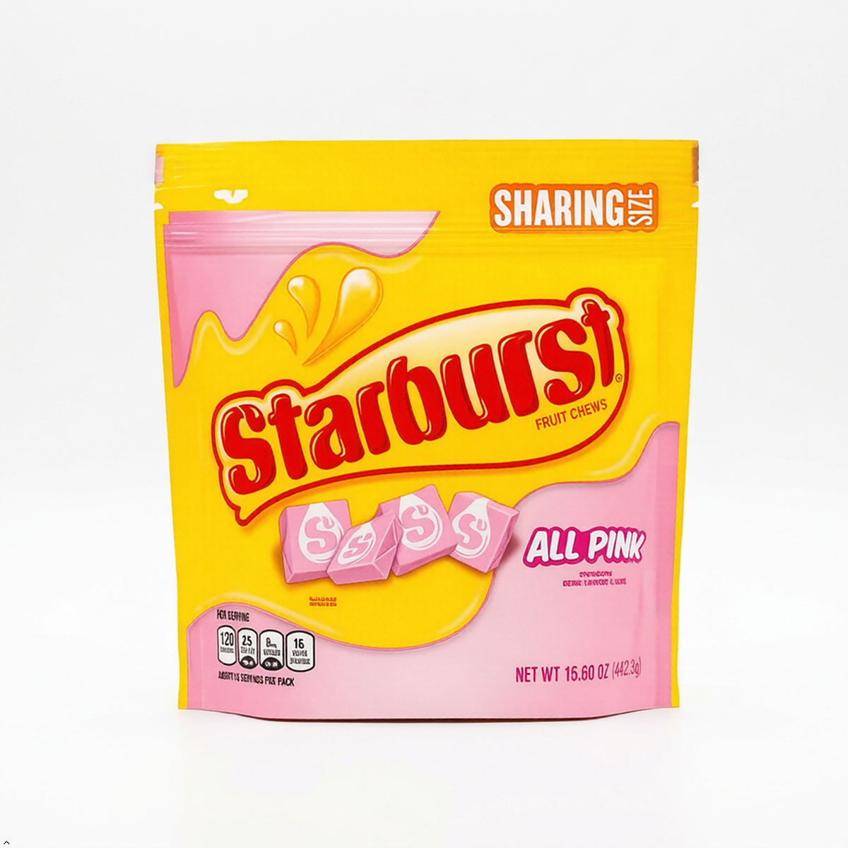 Starburst All Pink Fruit Chews Candy Bag, 15.60 oz Starburst