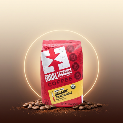 Equal Exchange Organic Ground Coffee, Decaf, 12-Ounce Bag (Pack of 3) Equal Exchange