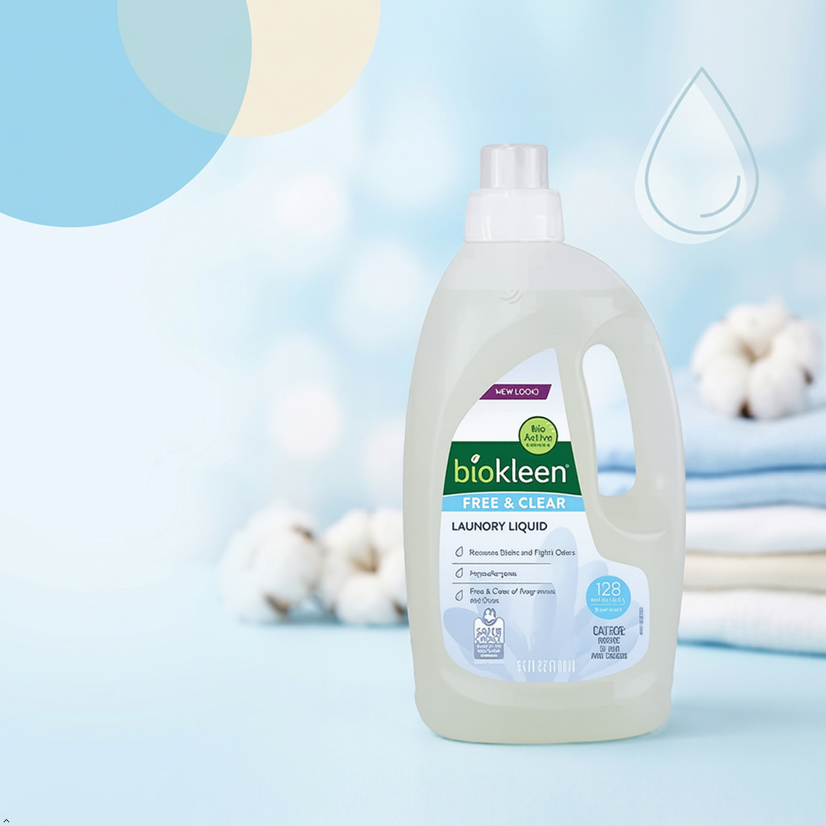 biokleen, Laundry Liquid, Free & Clear, 64 oz biokleen