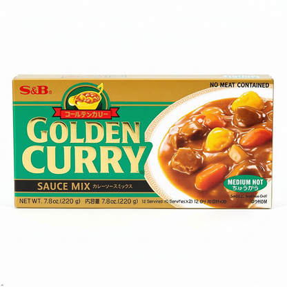 S&B Golden Curry Sauce Mix, Medium Hot, 7.8-Ounce S&B