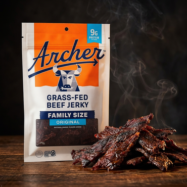 Archer Jerky Grass Fed Beef Jerky, Original, No Nitrates, Paleo - 7 oz Archer