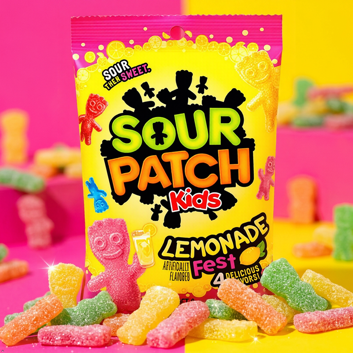 SOUR PATCH KIDS Lemonade Fest Soft & Chewy Gummy Candy, 8.02 oz SOUR PATCH KIDS