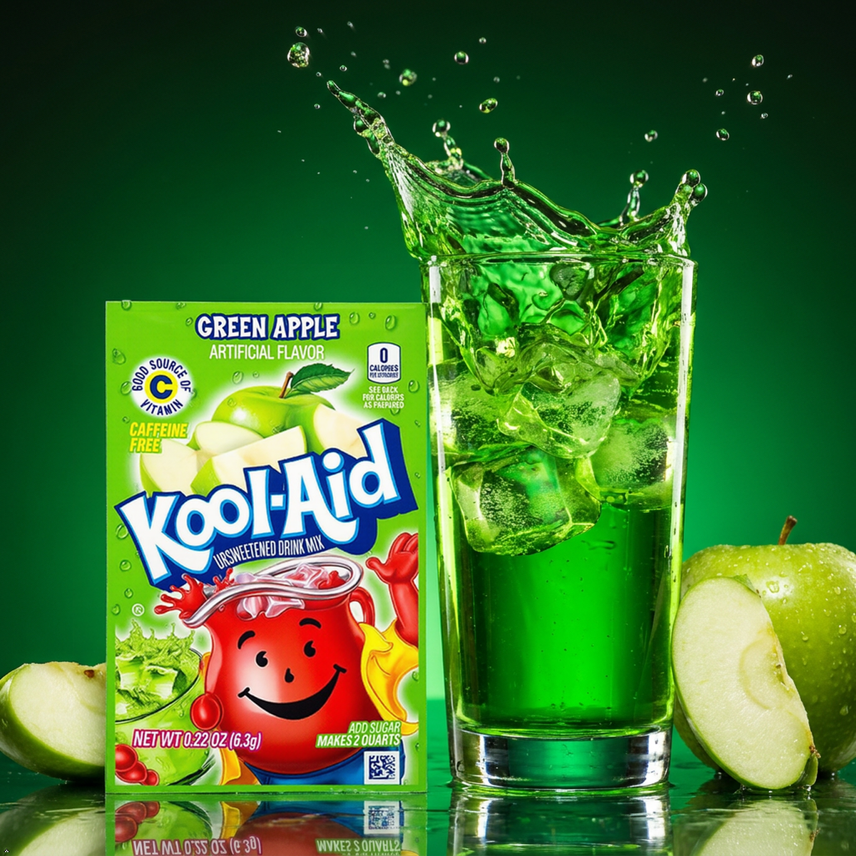 Doofie Deals Kool-Aid Drink Mix - 8 Packets (Green Apple) Kool-Aid
