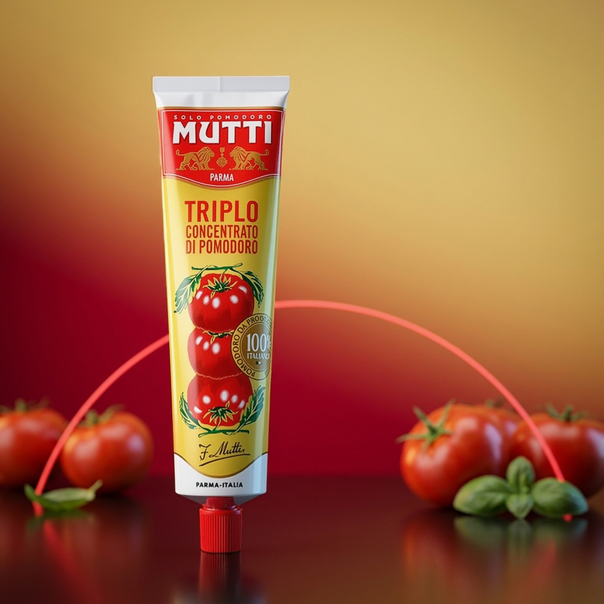 Mutti Triple Concentrated Tomato Paste (Triplo Concentrato), 6.5 oz Tube Mutti