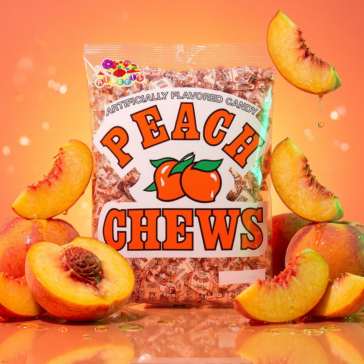 Albert's Peach Chews,0.01 oz, 240 Count Bag Albert's