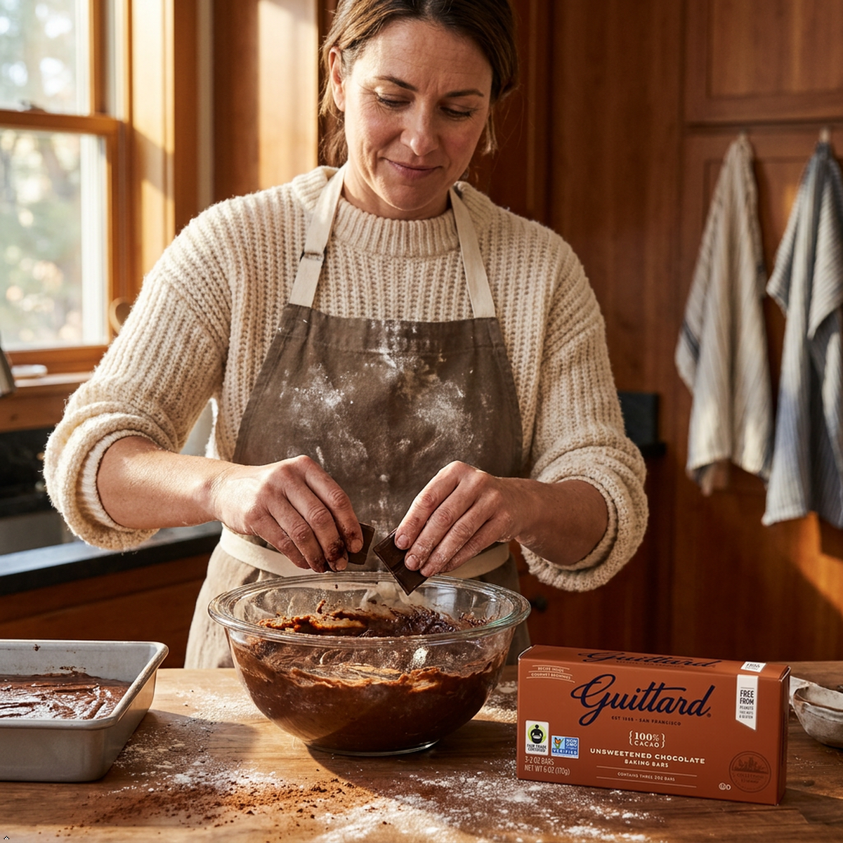 Guittard, Bar Chocolate Baking Unsweetened Gluten Free, 6 oz Guittard