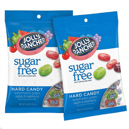 Jolly Rancher Sugar Free Hard Candy Assortment Peg Bag - 3.6 oz - (Pack of 2) Jolly Rancher