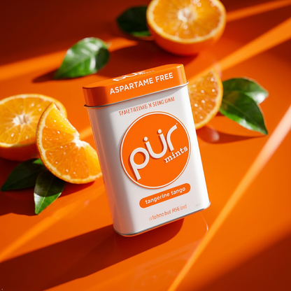 PUR Mints, Tangerine Xylitol Mints, No Artificial Flavor, 360 Count (12x30) PUR Mints