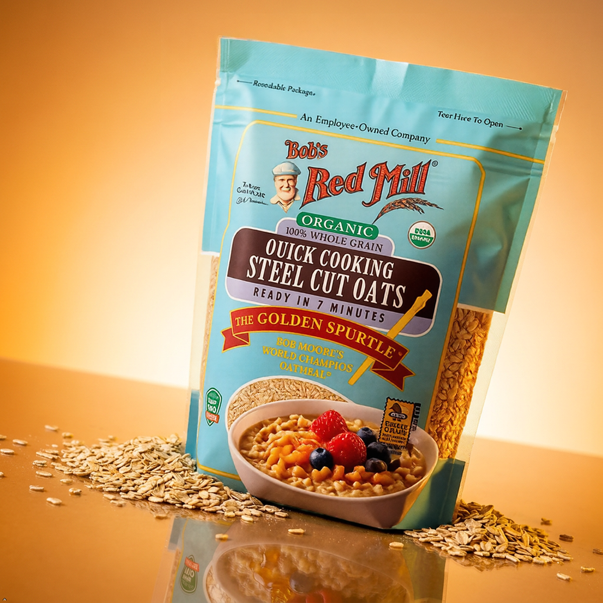 Bob's Red Mill Organic Quick Cooking Steel Cut Oats, 22 oz (Pack of 4) Bob's Red Mill
