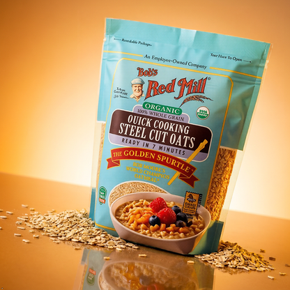 Bob's Red Mill Organic Quick Cooking Steel Cut Oats, 22 oz (Pack of 4) Bob's Red Mill