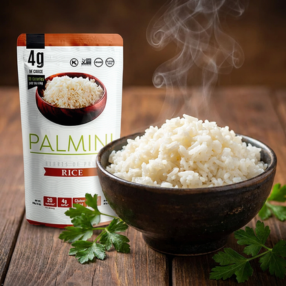 Palmini Rice - Low-Carb, Low-Calorie Hearts of Palm Rice - Keto, Non-GMO - As Palmini