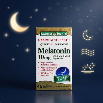 Nature's Bounty Melatonin Quick Dissolve 10 mg Tablets, 45 Count Nature's Bounty