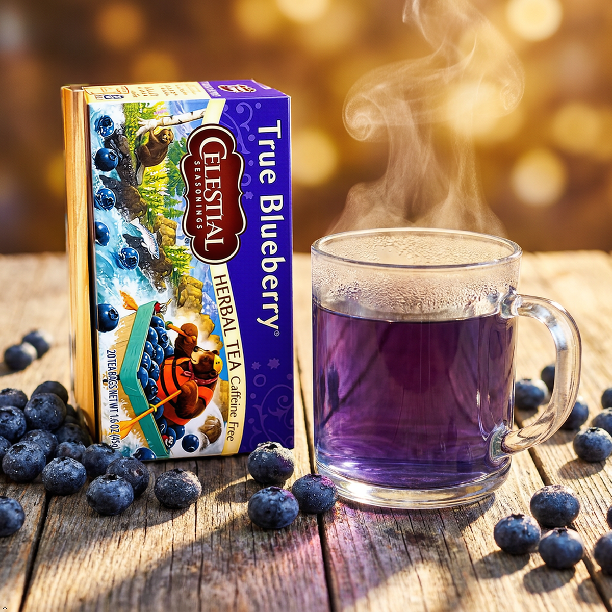 Celestial Seasonings Herbal Tea, True Blueberry, 20 Count Celestial Seasonings