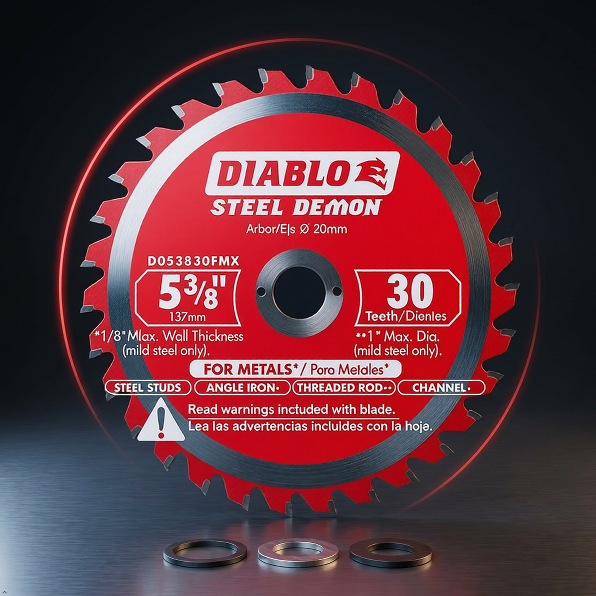Diablo Steel Demon Carbide Saw Blade - 5-3/8" x 30-Teeth (Pack of 3) Diablo