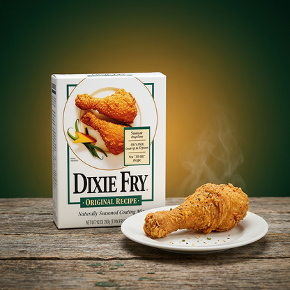 Dixie Fry Original Recipe Seasoned Coating Mix, 10 oz (Pack of 2) Dixie Fry