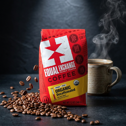 Equal Exchange Organic Ground Coffee, Decaf, 12-Ounce Bag (Pack of 3) Equal Exchange