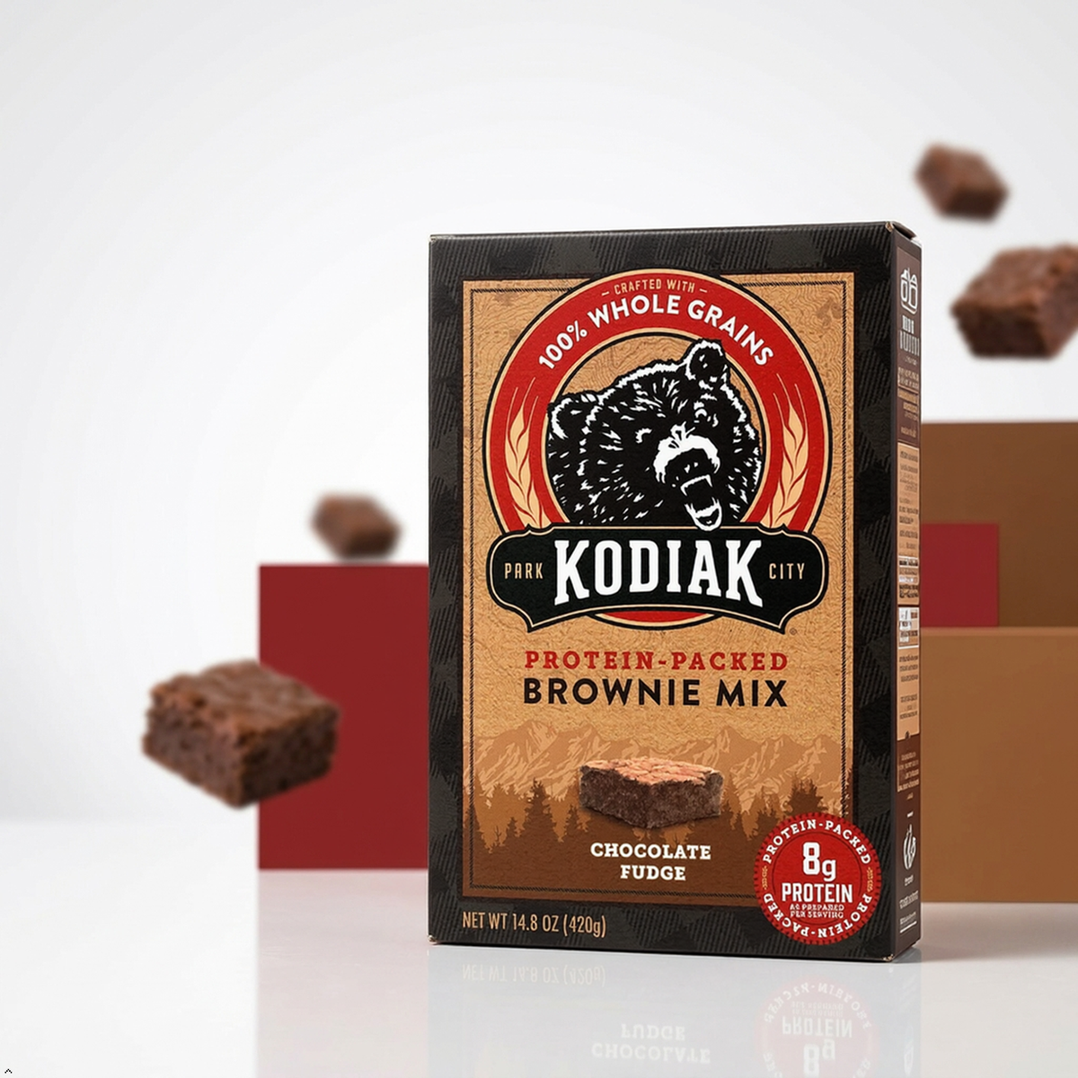 Kodiak Chocolate Fudge Brownie Baking Mix, High Protein, 100% Whole Grains Kodiak