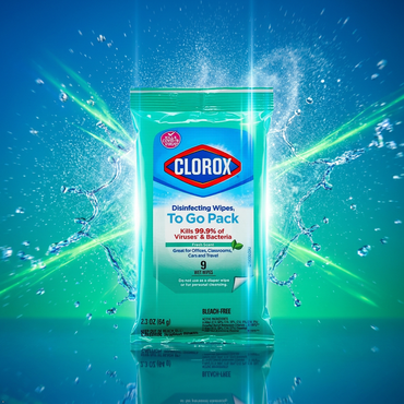 CLOROX Disinfecting Wipes To Go Pack, Fresh Scent 9 count (Pack of 5) Clorox