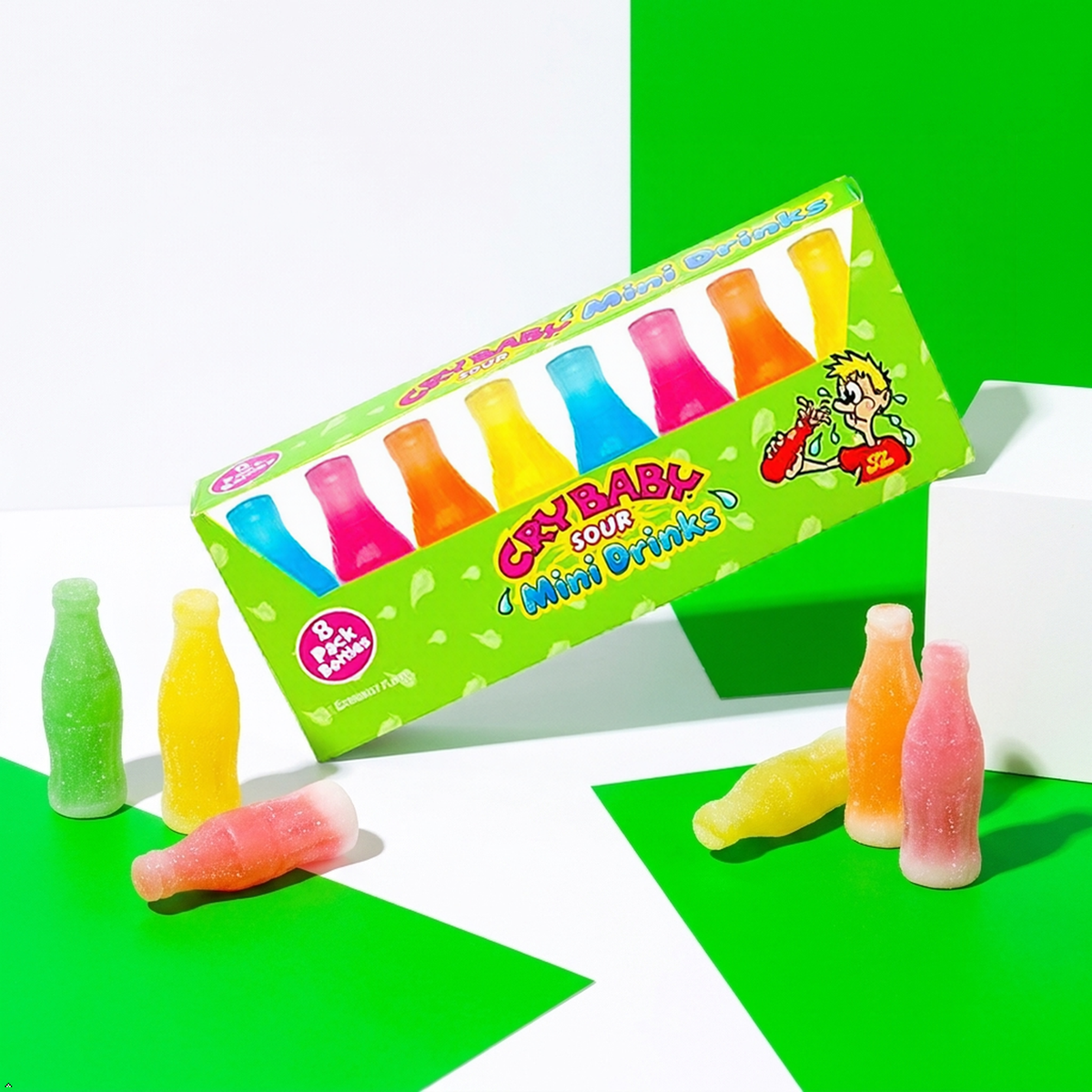 Nik-L-Nip Cry Baby Sour Mini Drinks, 8 Count (Pack of 3) Nik-L-Nip