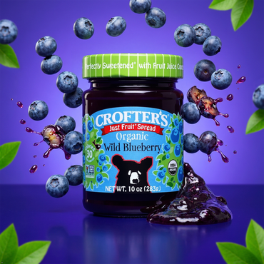 Crofter's Just Fruit Spread - Organic Blueberry 10 oz Jar Crofter's