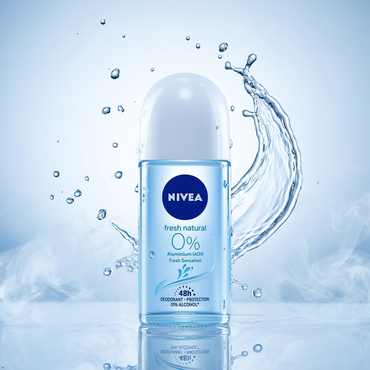 Nivea Roll On Aluminium Free Fresh Natural 0% Aluminum Free Deodorant, 50g NIVEA