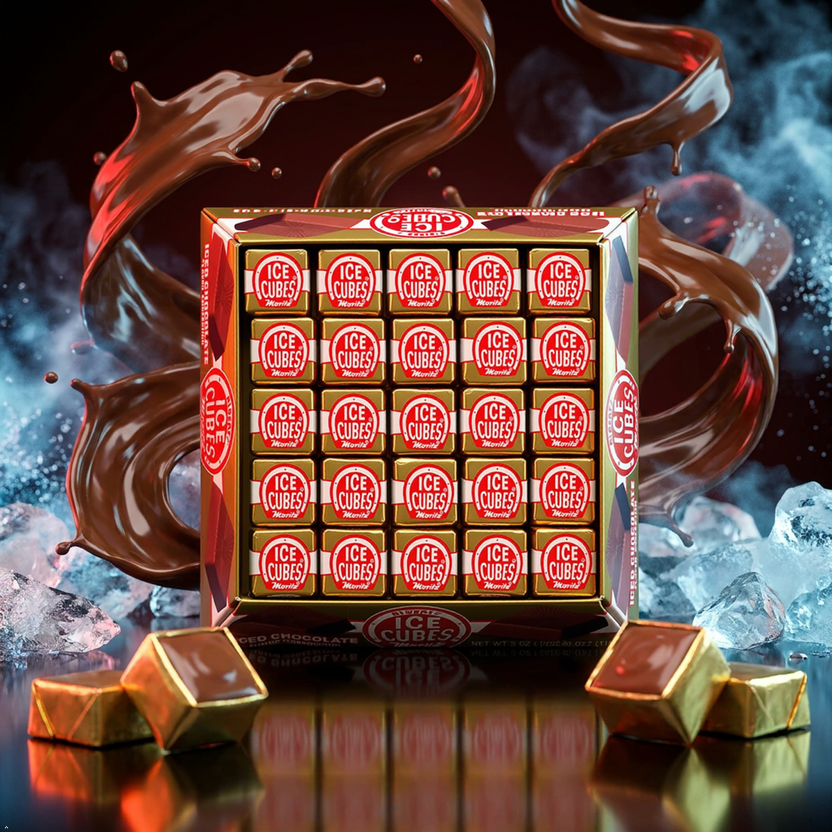 Albert's Chocolate Ice Cubes 100 Count Tray Albert's
