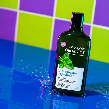 Avalon Organics Strengthening Peppermint Shampoo, 11 oz (Pack of 3) Avalon Organics