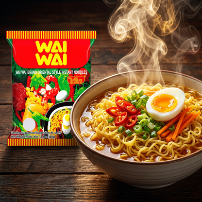 Wai Wai Oriental Style Instant Noodles, 1.93 oz / 60 g (Pack of 30) WAI WAI