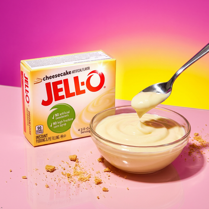 Jell-O Instant Pudding & Pie Filling, Cheesecake Flavored, Fat (Pack of 3) Jell-O