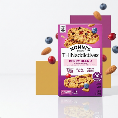 Nonni's THINaddictives Berry Blend Almond Thin Cookies, 4.4 oz (Pack of 3) Nonni's