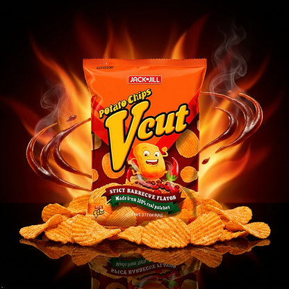 Jack 'n Jill V Cut Spicy Barbecue Potato Chips, 2.12 oz (Pack of 3) Jack n Jill