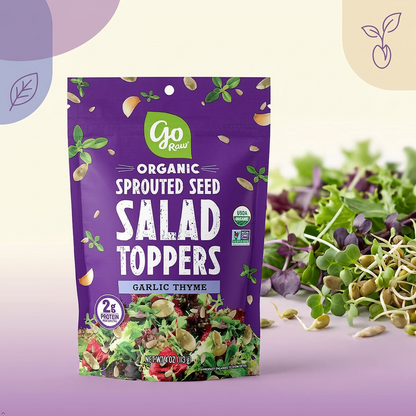 Go Raw - Organic Sprouted Seed Salad Toppers Garlic Thyme - 4 oz Go Raw