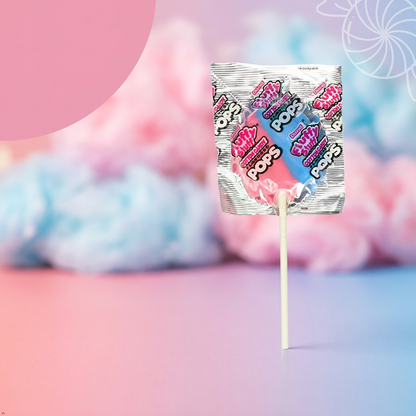 Charms Fluffy Stuff Cotton Candy Lollipops- (Pack of 48) Charms
