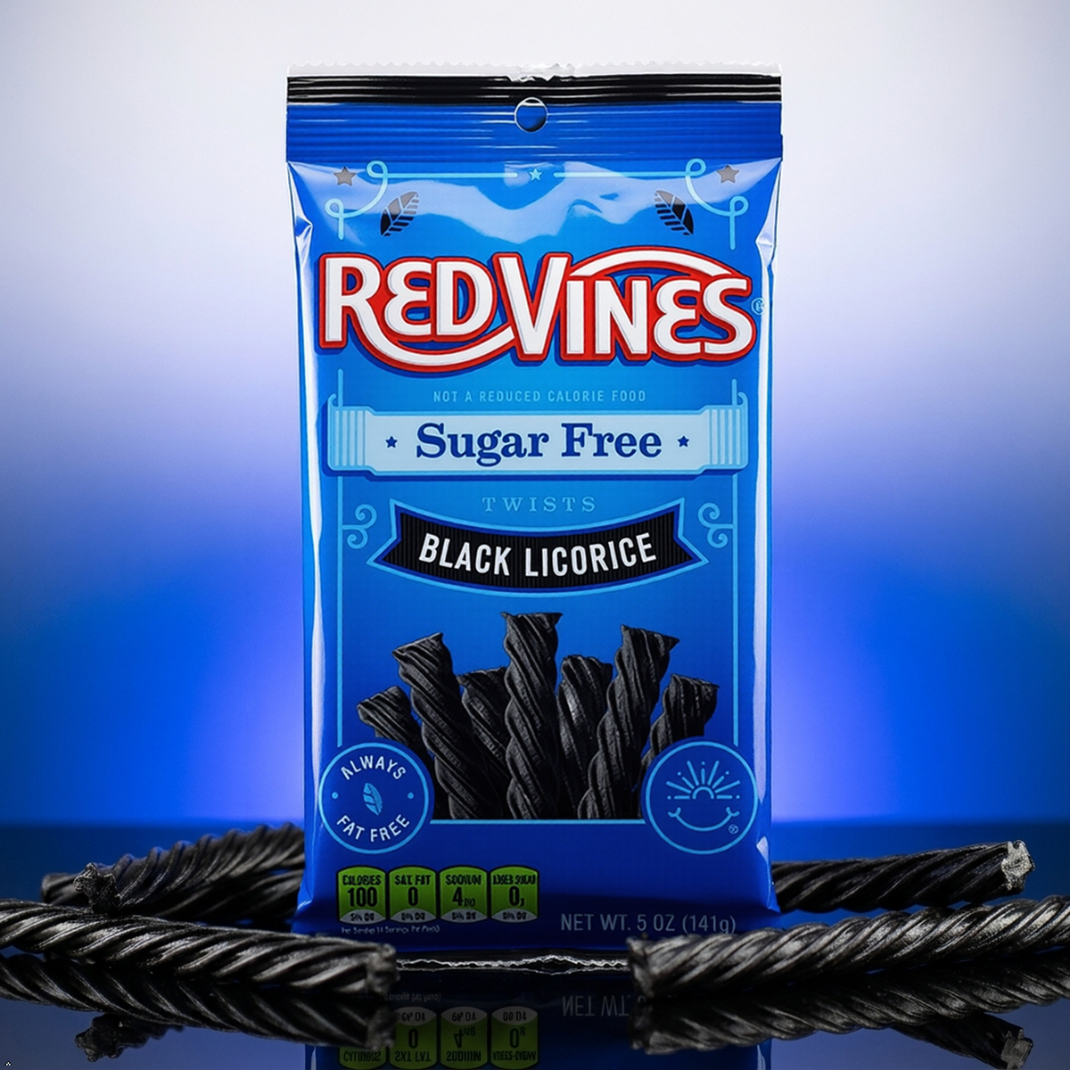 Sugar Free Red Vines Black Licorice Twists - 5-oz. Bag Red Vines