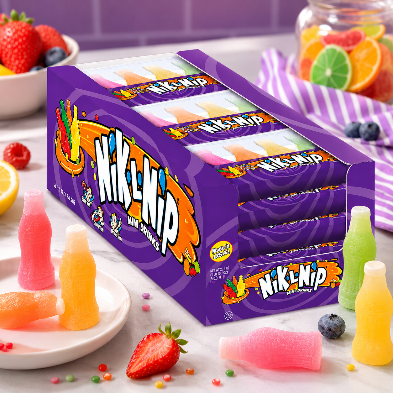 Nik L Nip Wax Bottles Candy 72 Count