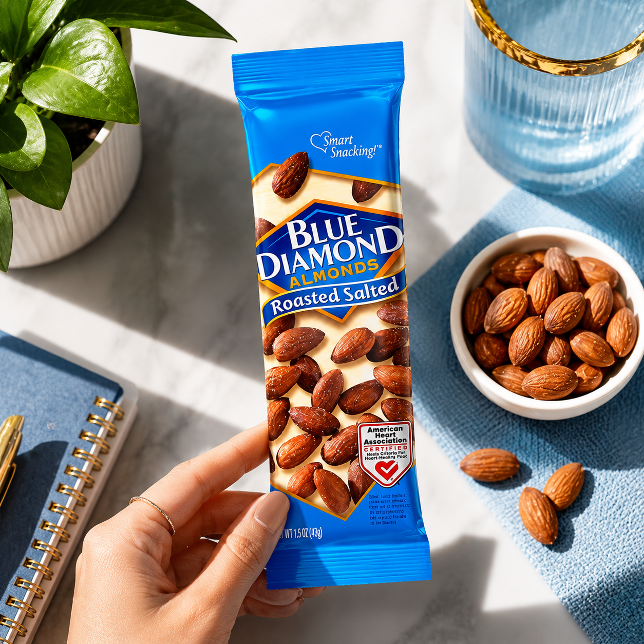 Blue Diamond Almonds Roasted Salted 1.5 oz